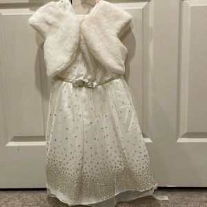 Jona Michelle cream dress girls size 10